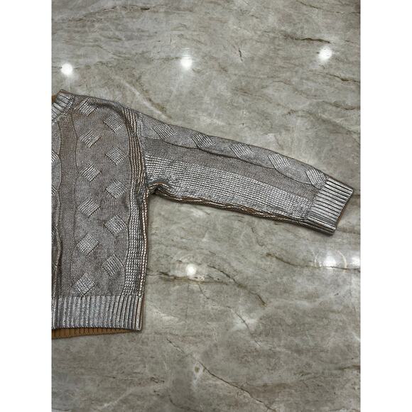 NEW PISTOLA Metallic Everly Sweater | Gilded Castle | 100% Cotton | Small - Picture 5 of 8